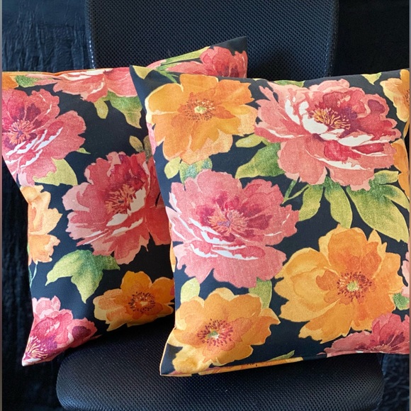 Floral Pillow Covers - Set of 2 - Picture 1 of 5